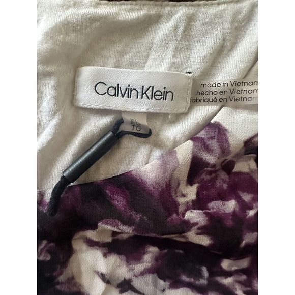 Calvin Klein Floral Blouse - Purple and White - Picture 2 of 8